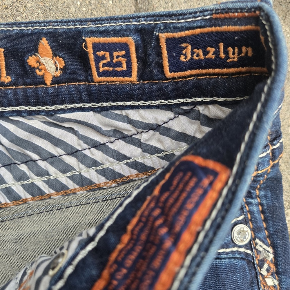 Rock Revival Jazlyn Bootcut Mid Rise Jeans Women Size 25 Embellished - Picture 8 of 10
